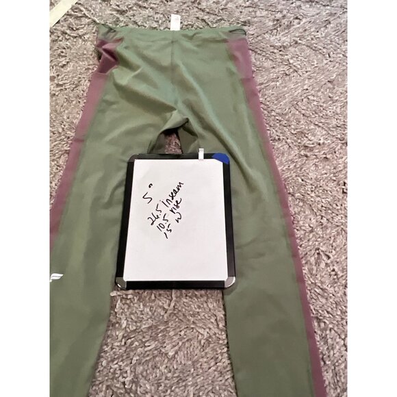 Fabletics XL Green with Plum Stripe on‎ Side Leggings Draw String Waist - Picture 8 of 8